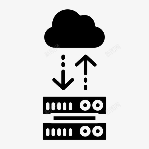 服务器网站服务器和托管2字形图标svg_新图网 https://ixintu.com 字形 托管 服务器 网站