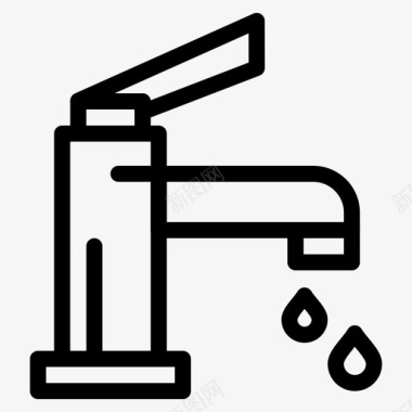 浴室清洁水龙头图标图标