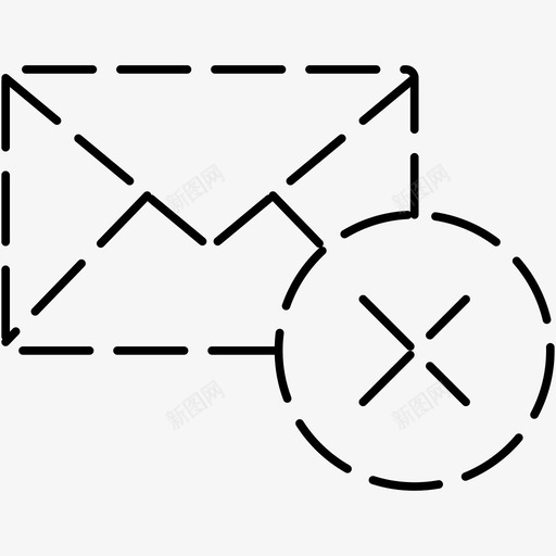 删除电子邮件删除邮件基本用户界面虚线图标svg_新图网 https://ixintu.com 删除 基本 用户界面 电子邮件 虚线 邮件