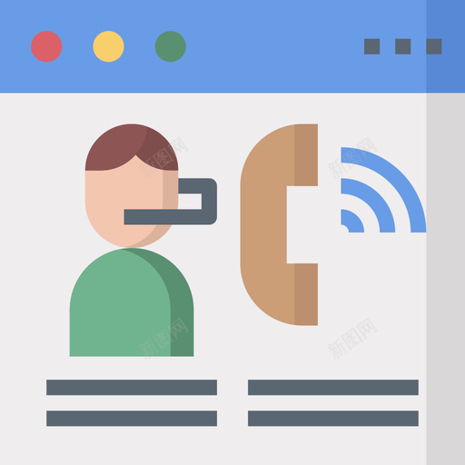 电话支持联系人2扁平图标svg_新图网 https://ixintu.com 扁平 支持 电话 联系人