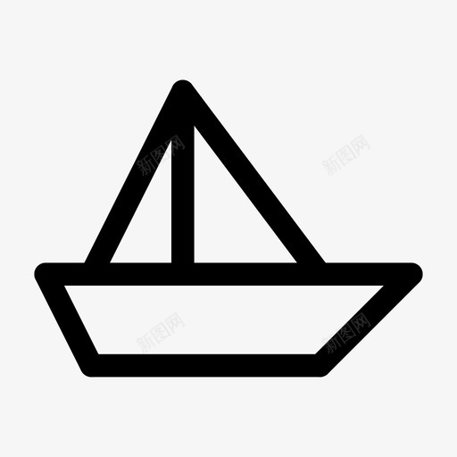 帆船航海海上图标svg_新图网 https://ixintu.com 圆帽直线 帆船 海上 航海