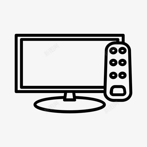 电视设备监视器图标svg_新图网 https://ixintu.com 屏幕 电视 监视器 视频 设备