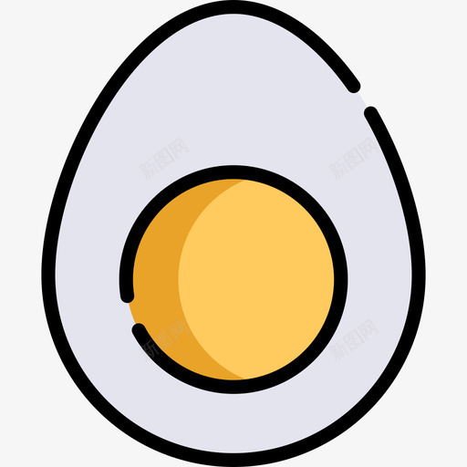 鸡蛋过敏3线形颜色图标svg_新图网 https://ixintu.com 线形颜色 过敏3 鸡蛋