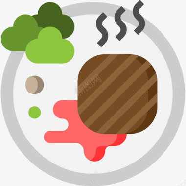 肉类烧烤和烧烤派对2平面图标图标