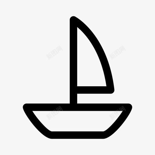 帆船海运船图标svg_新图网 https://ixintu.com 帆船 海运 运输