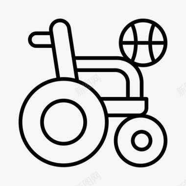 轮椅篮球运动员奥运会图标图标