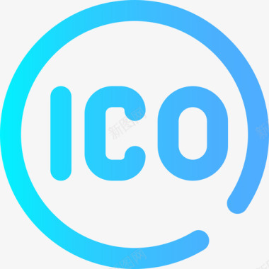 Ico加密货币23梯度图标图标