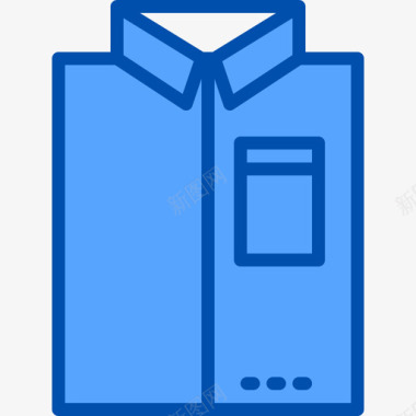衬衫生活风格3蓝色图标图标