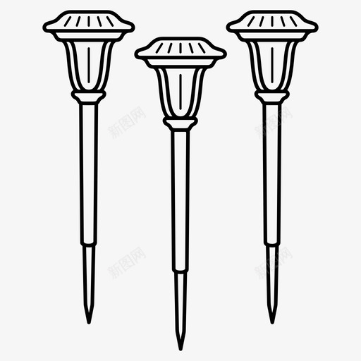 太阳能花园小径灯装饰灯led图标svg_新图网 https://ixintu.com led 太阳能 小径 户外 花园 装饰灯
