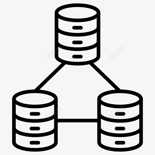 数据库网站服务器和托管概述图标svg_新图网 https://ixintu.com 托管 数据库 服务器 概述 网站