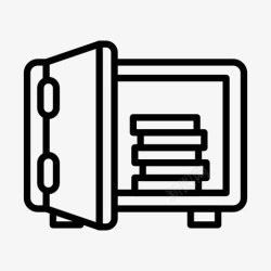 保险箱符号保险箱储物柜打开图标高清图片
