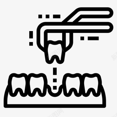 拔牙牙医牙齿图标图标