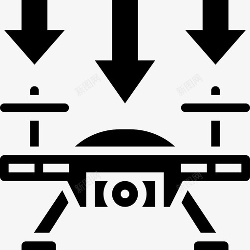 着陆无人机6雕文图标svg_新图网 https://ixintu.com 无人机 着陆 雕文