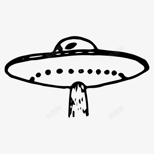 飞碟外星人手绘图标svg_新图网 https://ixintu.com 外星人 手绘 飞碟