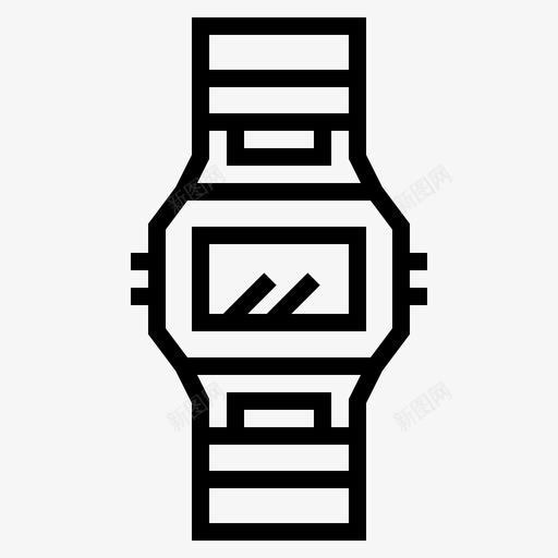 手表复古9直线型图标svg_新图网 https://ixintu.com 复古9 手表 直线型