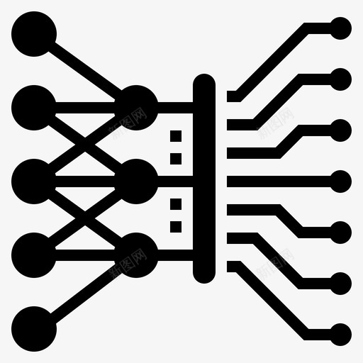深度学习图表网络图标svg_新图网 https://ixintu.com 人工智能 图表 学习 深度 神经 符号 网络