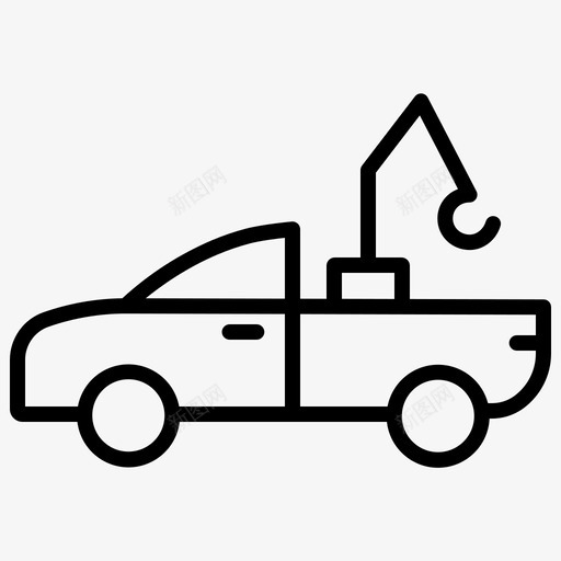 拖车汽车服务32轮廓图标svg_新图网 https://ixintu.com 拖车 汽车服务 轮廓