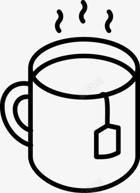 茶饮料热的图标图标
