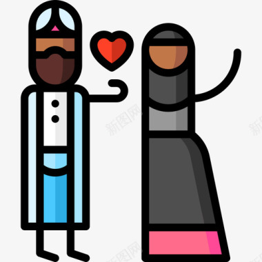 爱情宣言情人节62线性颜色图标图标