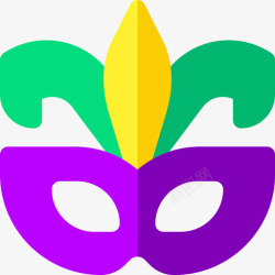 mardi面具mardigras11扁平图标高清图片