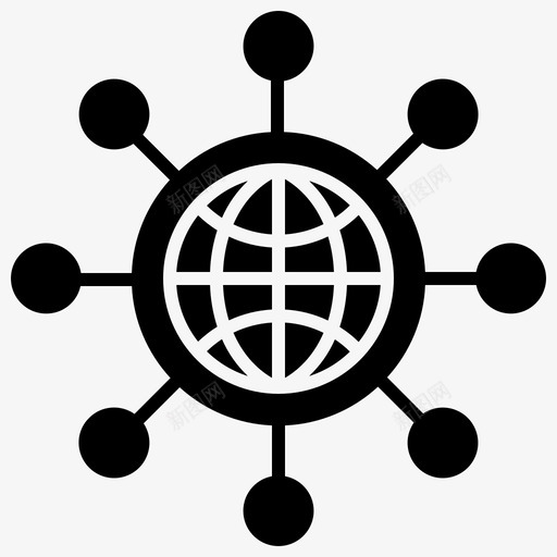 全球企业管理46字形图标svg_新图网 https://ixintu.com 企业管理46 全球 字形