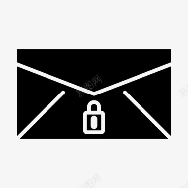 电子邮件锁定计算机邮件信封图标图标
