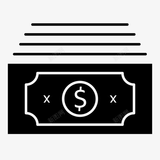 美元货币现金金融图标svg_新图网 https://ixintu.com 现金 票据 美元货币 金融 金融字形实心