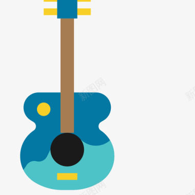 吉他party58扁平图标图标