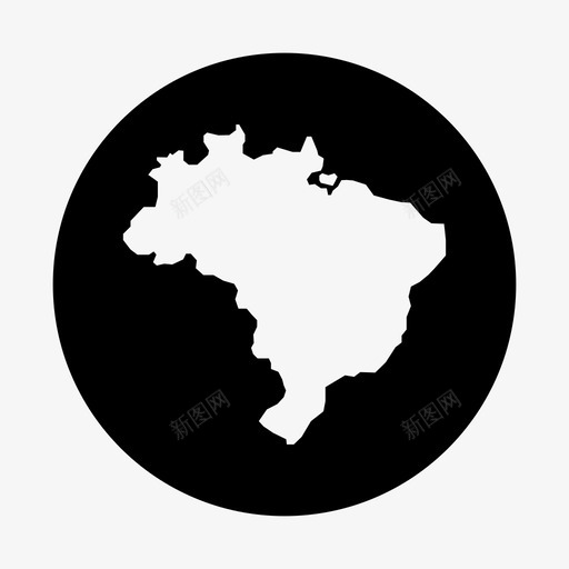 巴西地图巴西拉丁美洲图标svg_新图网 https://ixintu.com 南美洲 巴西 巴西地图 拉丁美洲
