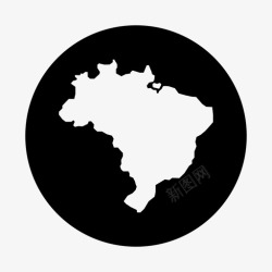 拉丁美洲地图巴西地图巴西拉丁美洲图标高清图片