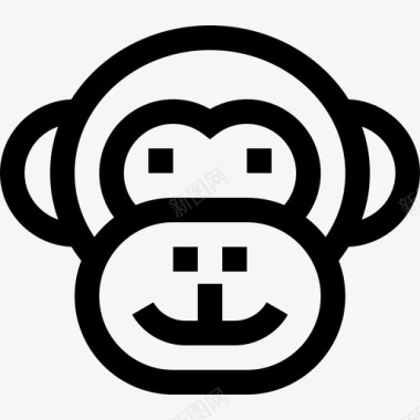猴子动物46直系图标图标