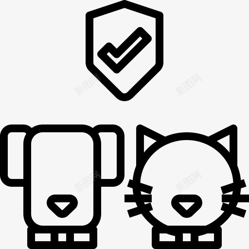 宠物保险猫狗图标svg_新图网 https://ixintu.com 主人 保险 宠物