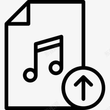 音乐文件多媒体38线性图标图标