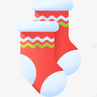 圣诞袜圣诞158彩色图标图标