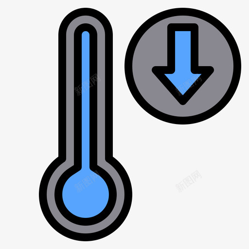 低温211天气线性颜色图标svg_新图网 https://ixintu.com 211天气 低温 线性 颜色