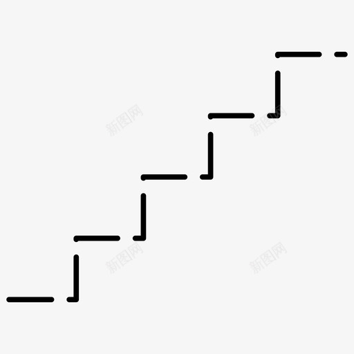 楼梯基本ui虚线图标svg_新图网 https://ixintu.com 基本ui虚线 楼梯