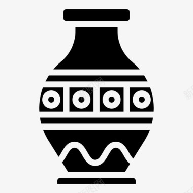 古花瓶装饰室内图标图标