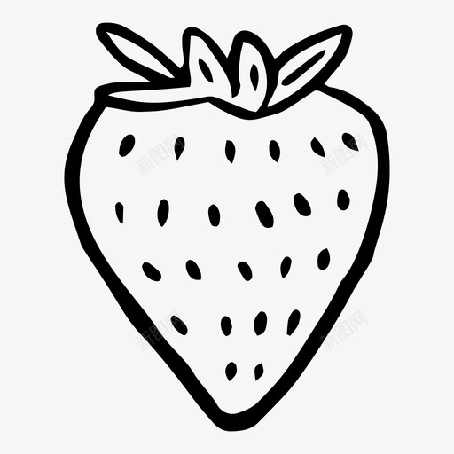 草莓甜点吃图标svg_新图网 https://ixintu.com 健康 甜点 草莓