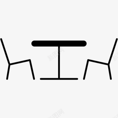 家具椅子咖啡店图标图标