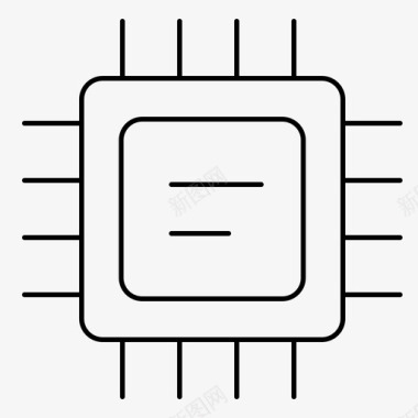 cpu微芯片处理器图标图标