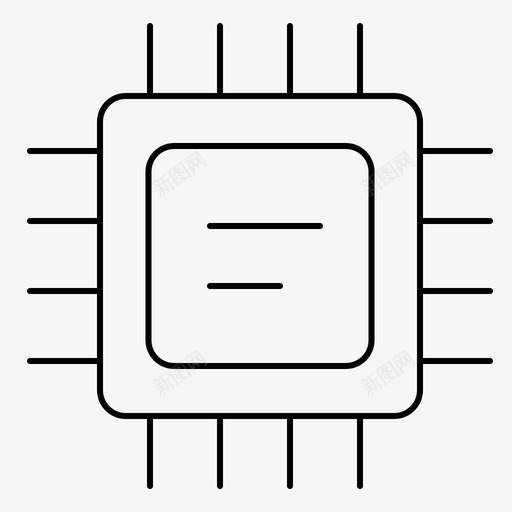 cpu微芯片处理器图标svg_新图网 https://ixintu.com cpu 处理器 微芯片 设备