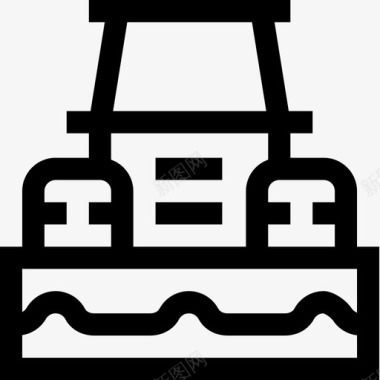 雪犁冬季38直线型图标图标