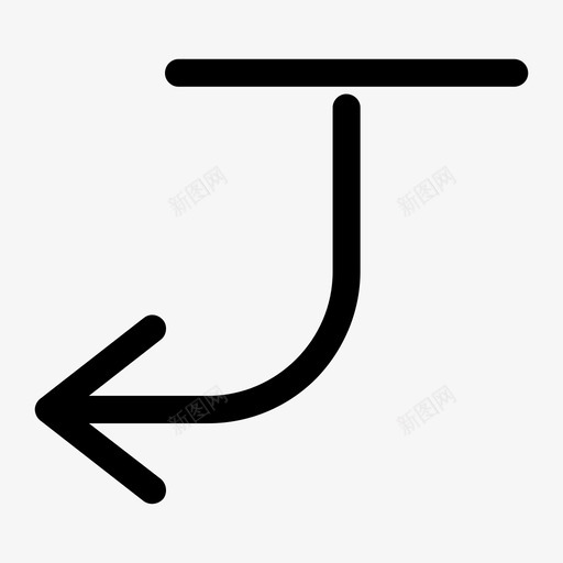 箭头下左下图标svg_新图网 https://ixintu.com 左下 箭头 转向