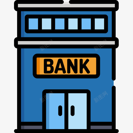 银行银行51线性颜色图标svg_新图网 https://ixintu.com 线性 银行 颜色