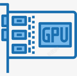 Gpu计算机26蓝色图标图标