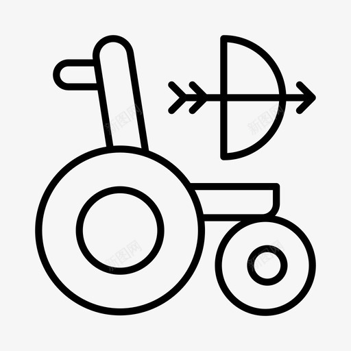 轮椅射箭残奥会体育图标svg_新图网 https://ixintu.com 体育 射箭 残奥会 轮椅