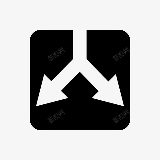 箭头方向下图标svg_新图网 https://ixintu.com 下 方向 方式 箭头 箭头方形 连接