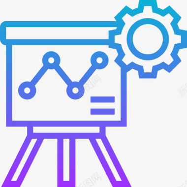 演示企业管理38梯度图标图标