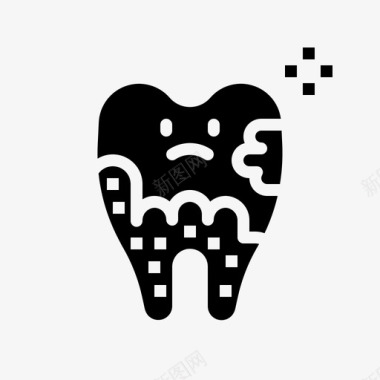 牙菌斑牙科牙医图标图标