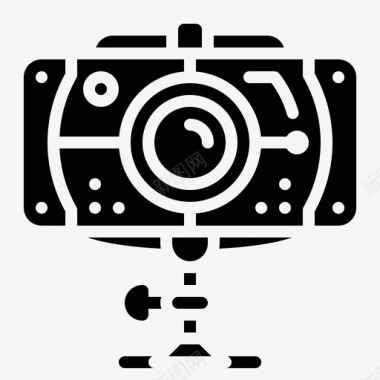 动作摄像机电子小工具图标图标